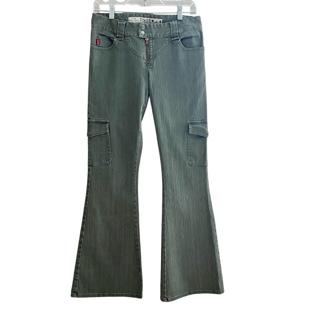 Vintage Y2K Mudd Jeans Flare‎ Leg Green Size 7